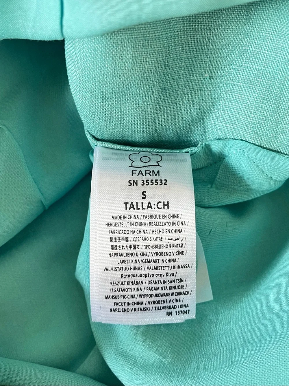 NWT Farm Rio Garden of Life Linen Mini Dress Size Small - Picture 10 of 10